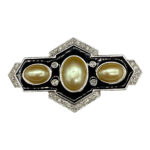1980s YSL Deco-Style Brooch.