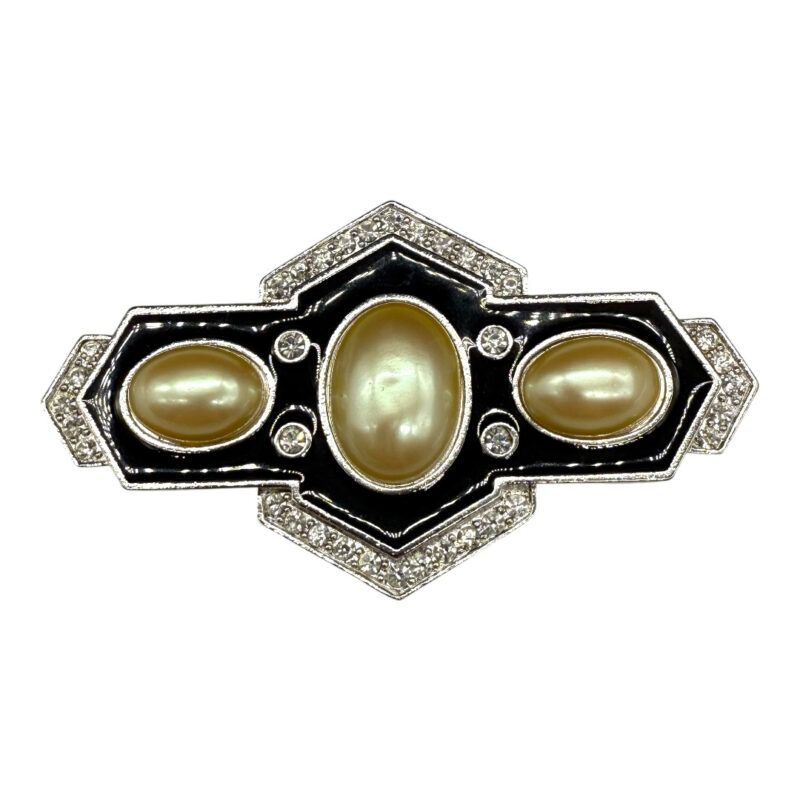 1980s YSL Deco-Style Brooch.