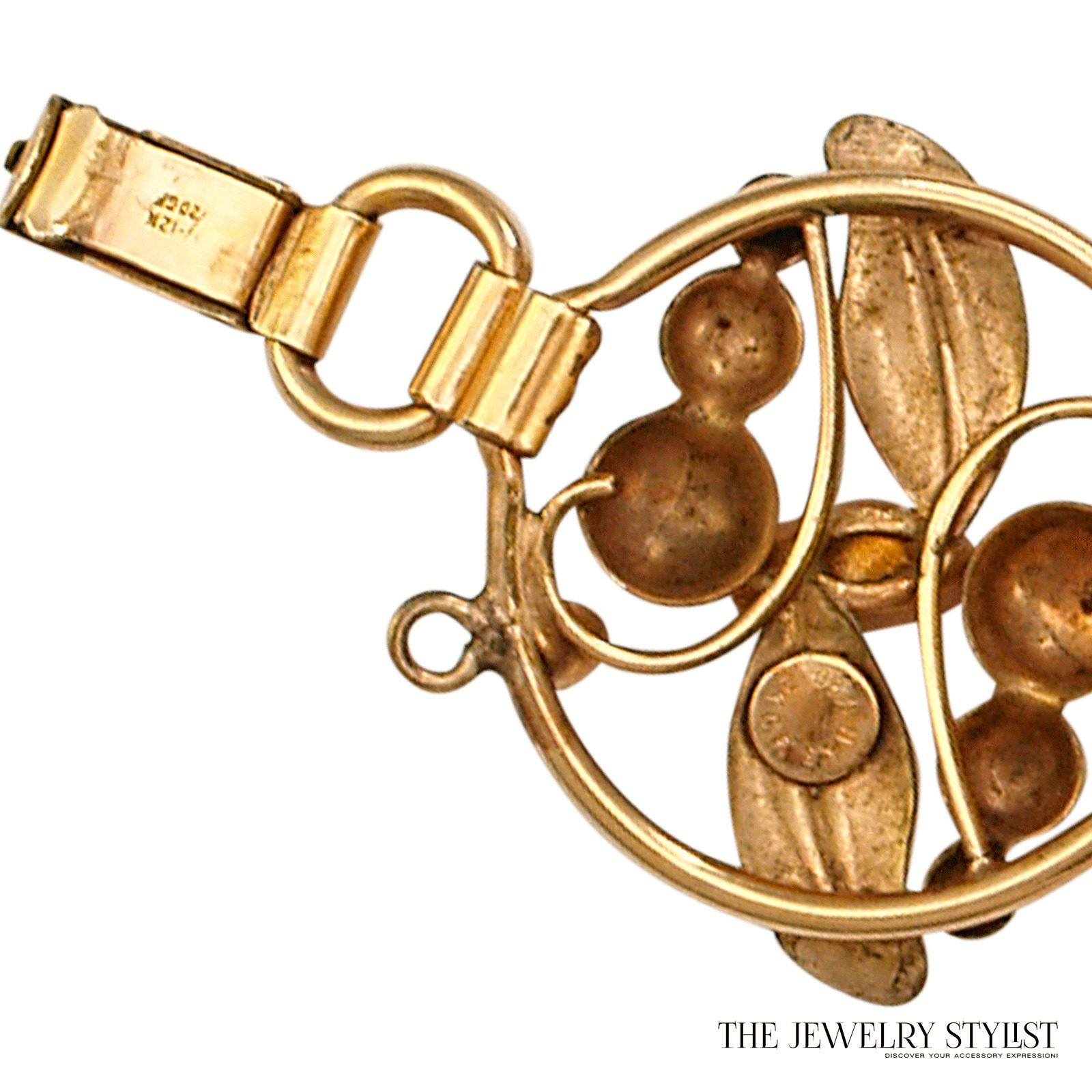 Vintage Gold Filled Rhinestone Bracelet by M & S