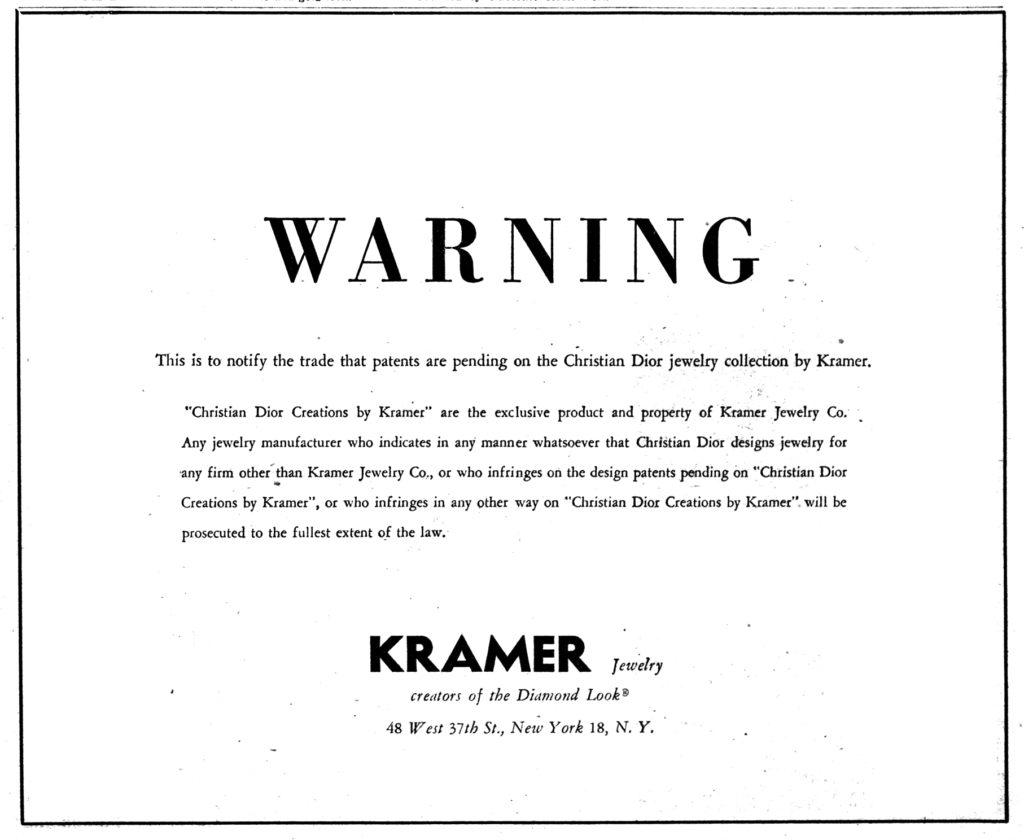 Kramer Jewelry Copyright Infringement Notice