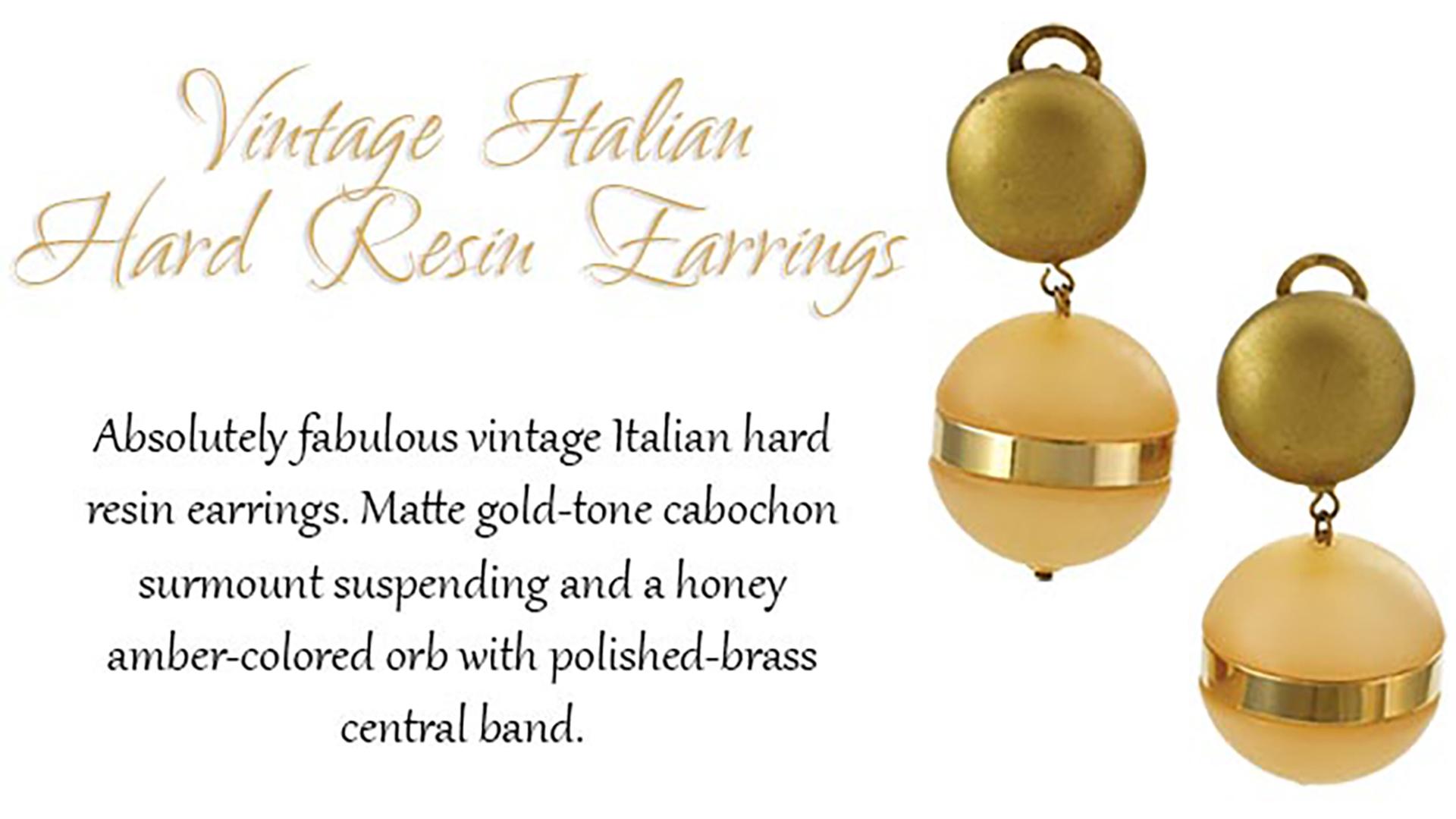 Vintage-Italian-Hard-Resin-Earring