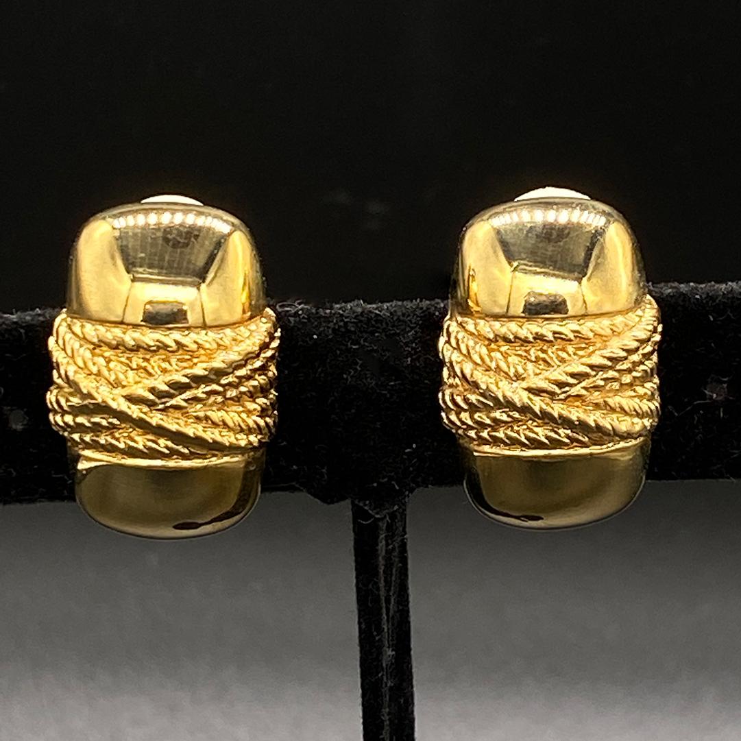 Givenchy 1980s Gold tone Earrings