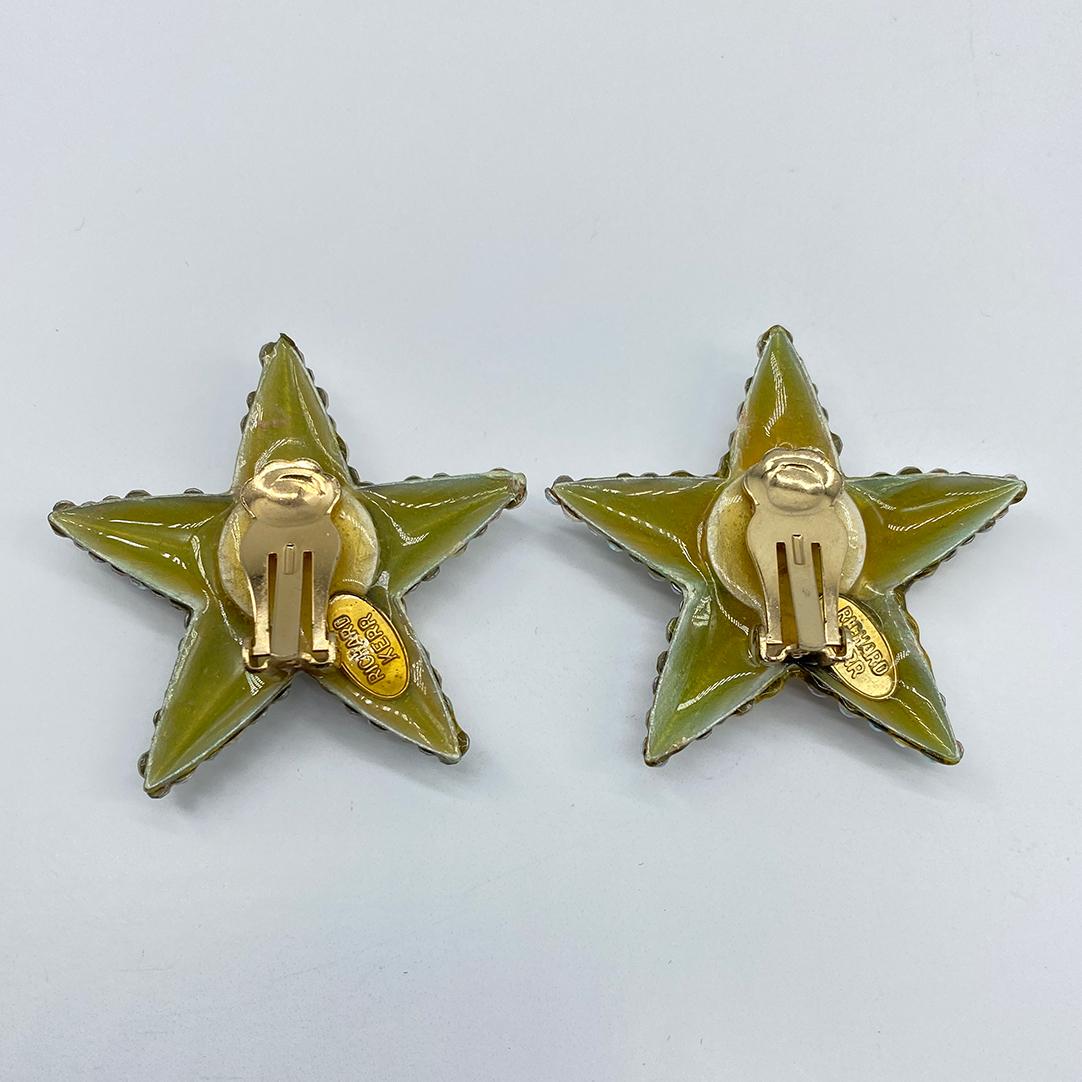 Richard Kerr Rhinestone Star Earrings