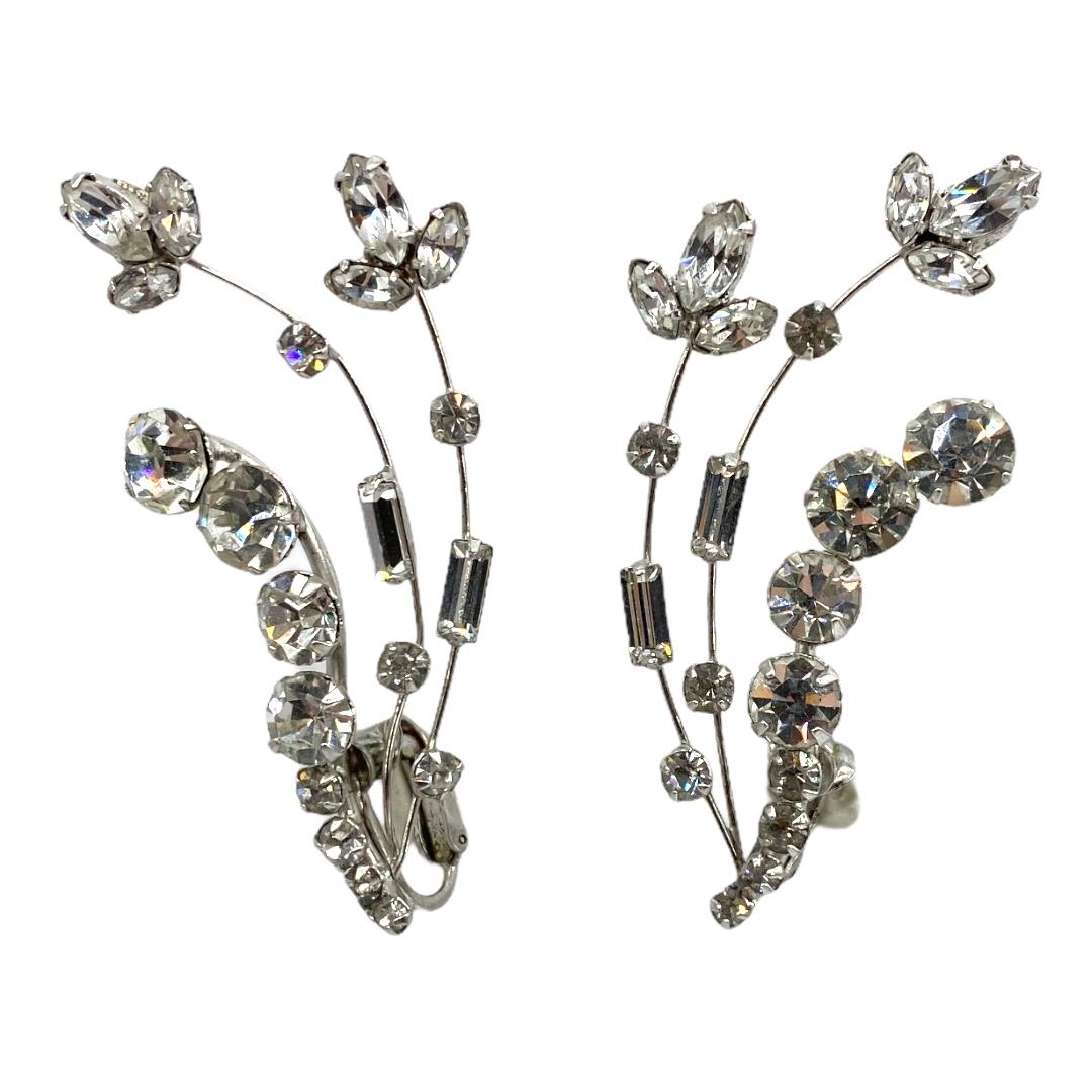 Zest Clip-On Aqua Swarovski Crystals Ear Climber Earrings : Amazon.co.uk:  Fashion