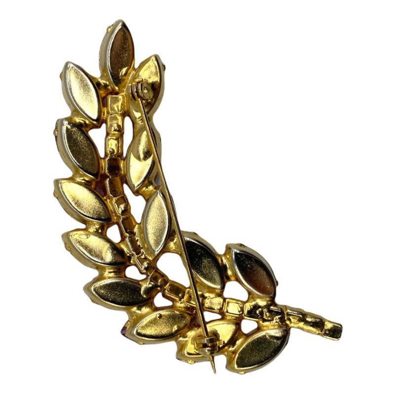 Pink rhinestone brooch