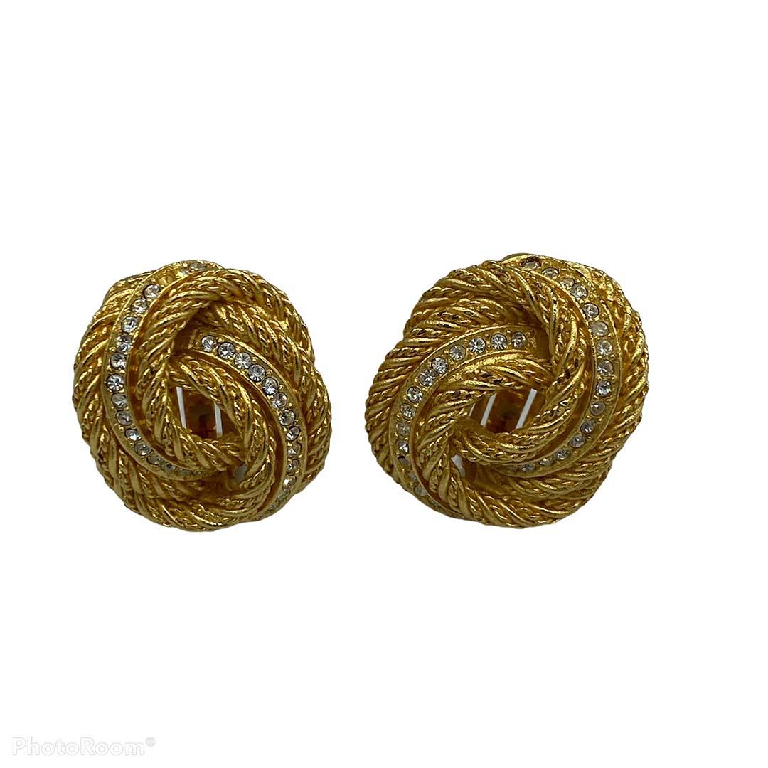 Vintage 1980s Christian Dior Knot Earrings