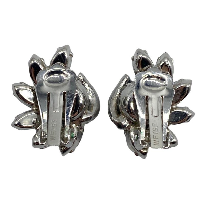 Weiss Blue Rhinestone Earrings