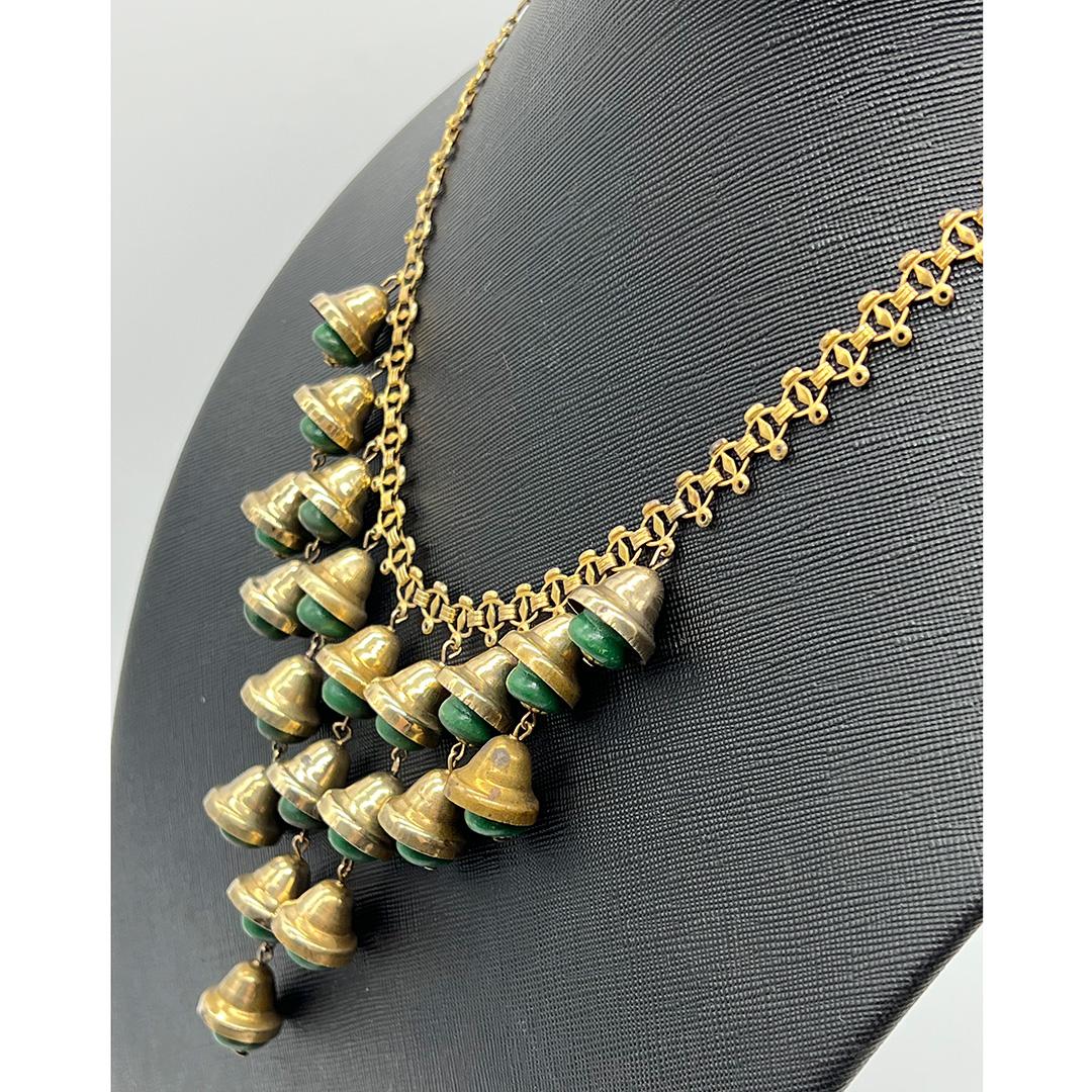 Fabulous c. 1930s-1940s Haskell Style Bib Necklace