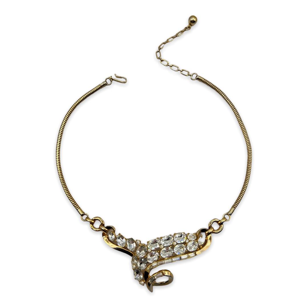 Trifari Rhinestone Collar Necklace