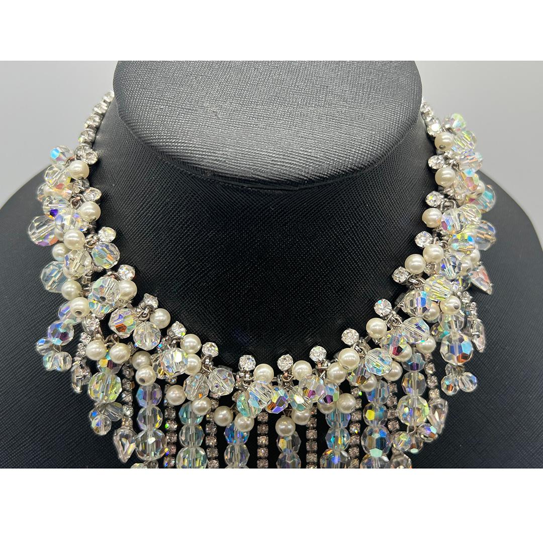 Juliana Drippy Bib Necklace with Faceted Crystals