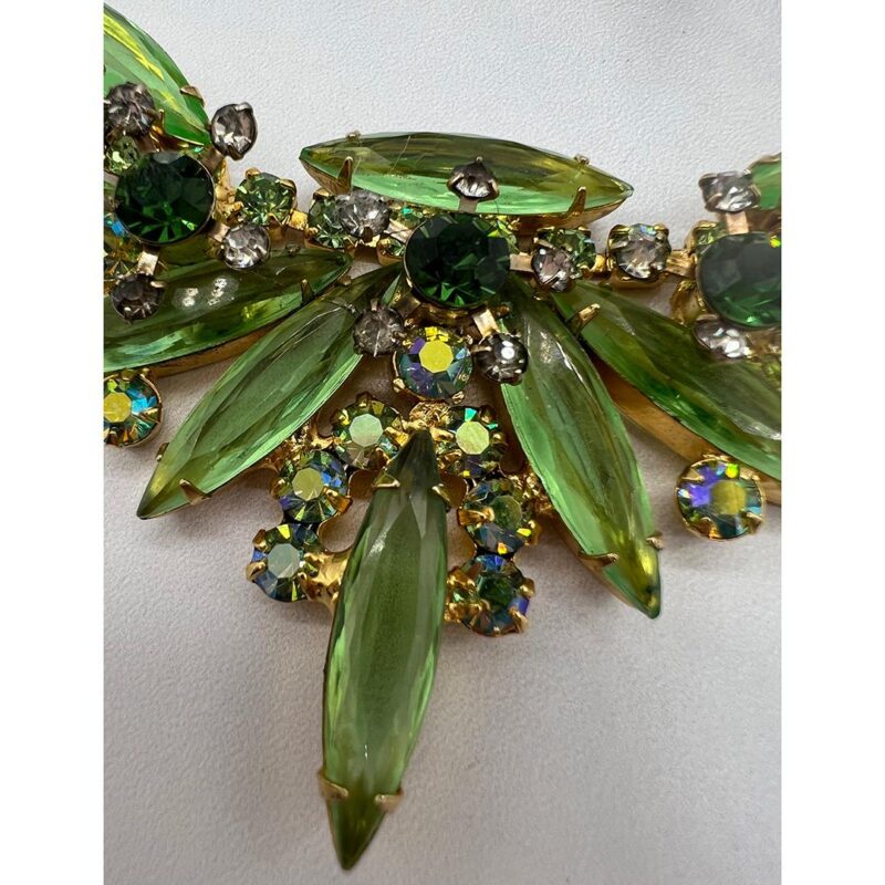 juliana green rhinestone necklace set