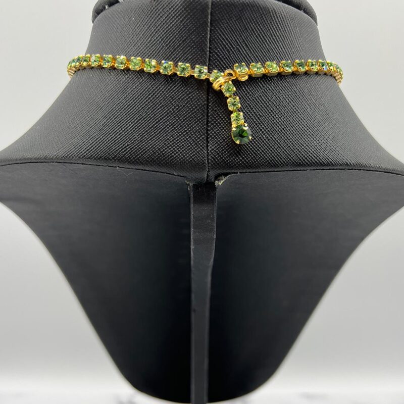 juliana green rhinestone necklace set