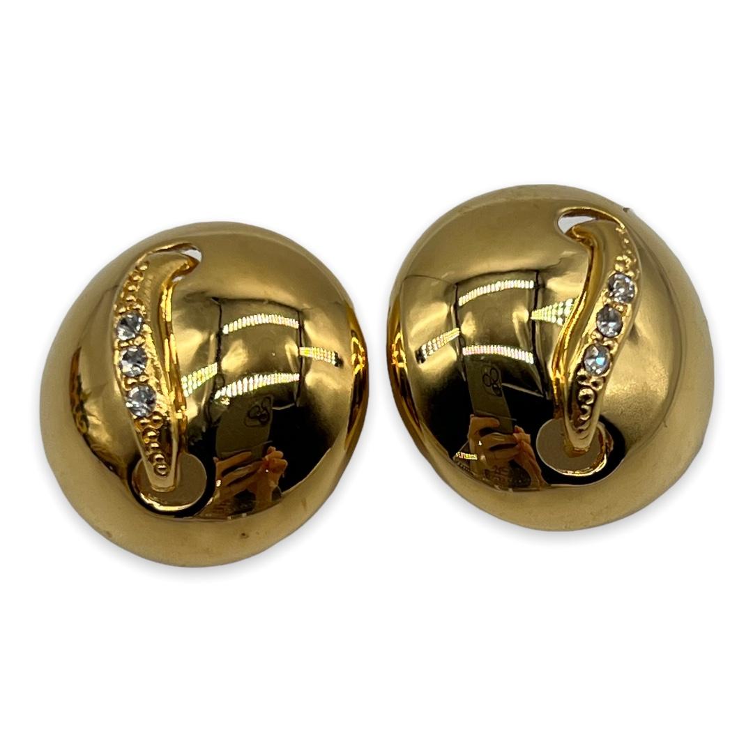 Unsigned Coro goldtone pierced earrings