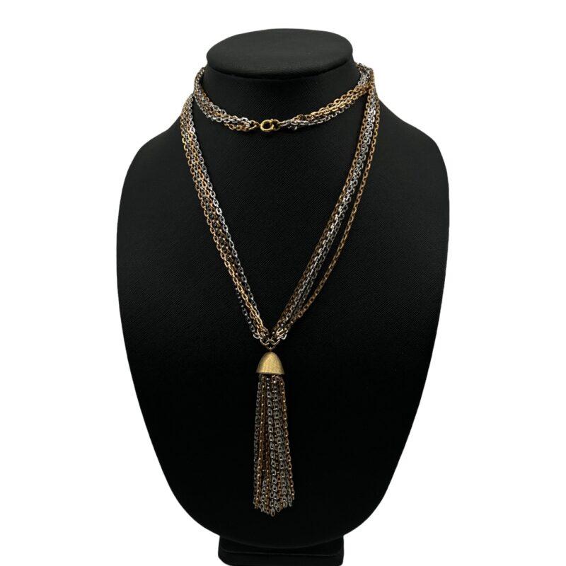 Vintage Multi-Chain Tassel Necklace