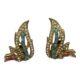 Vintage rhinestone climber earrings
