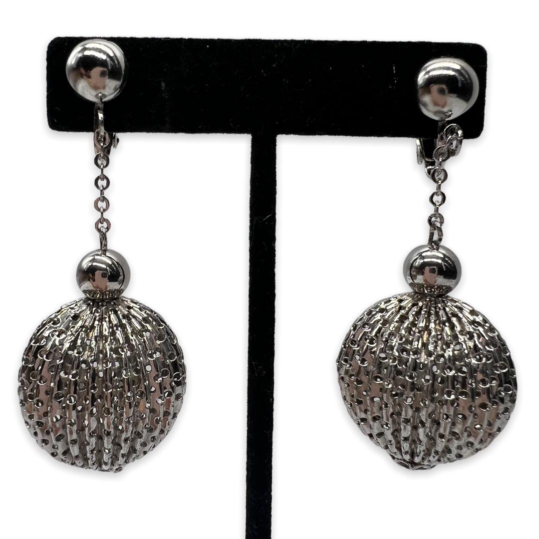 1950s Pierced Ball Drop Earrings
