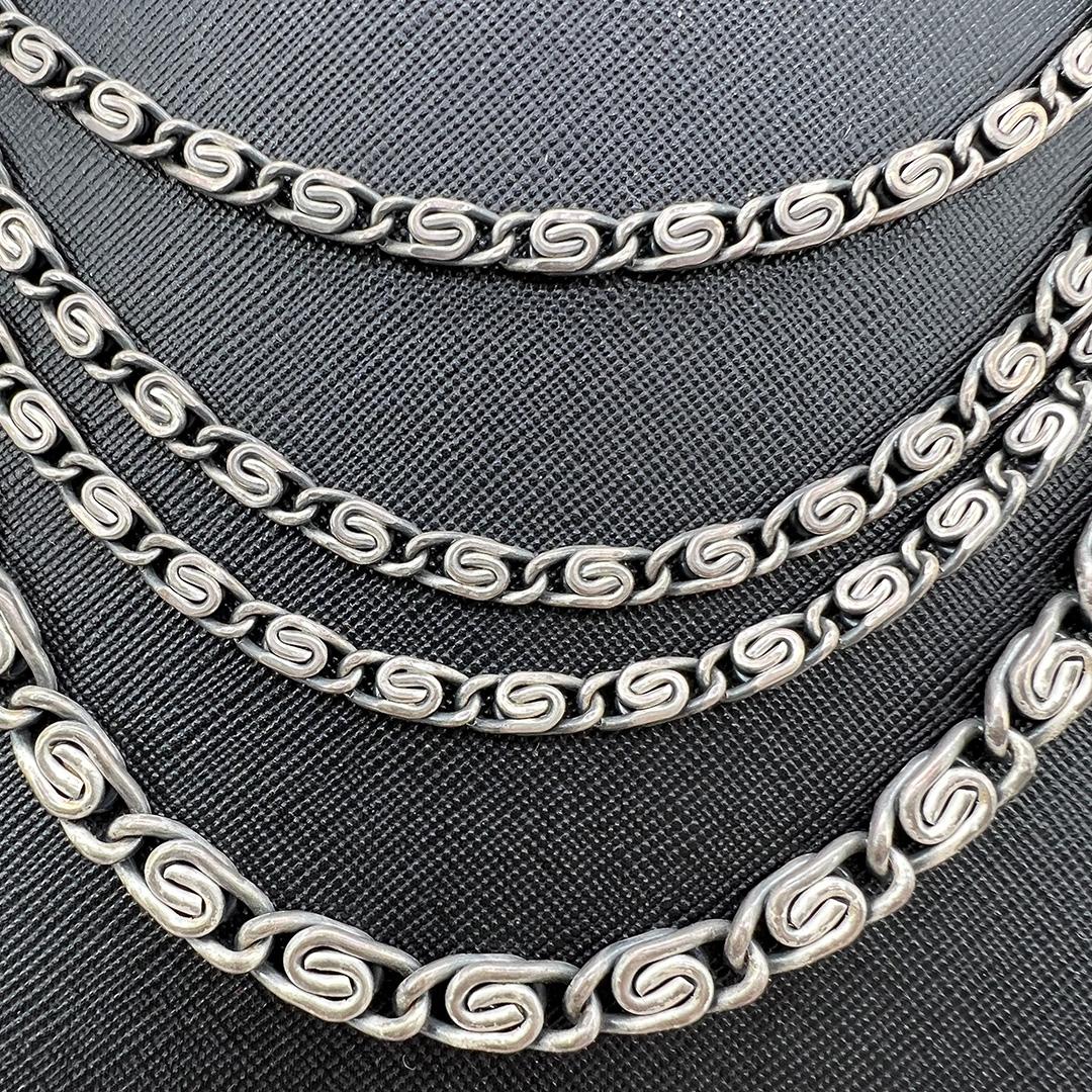 1950s Silver-tone Bib Necklace with Moonglow Cabochons