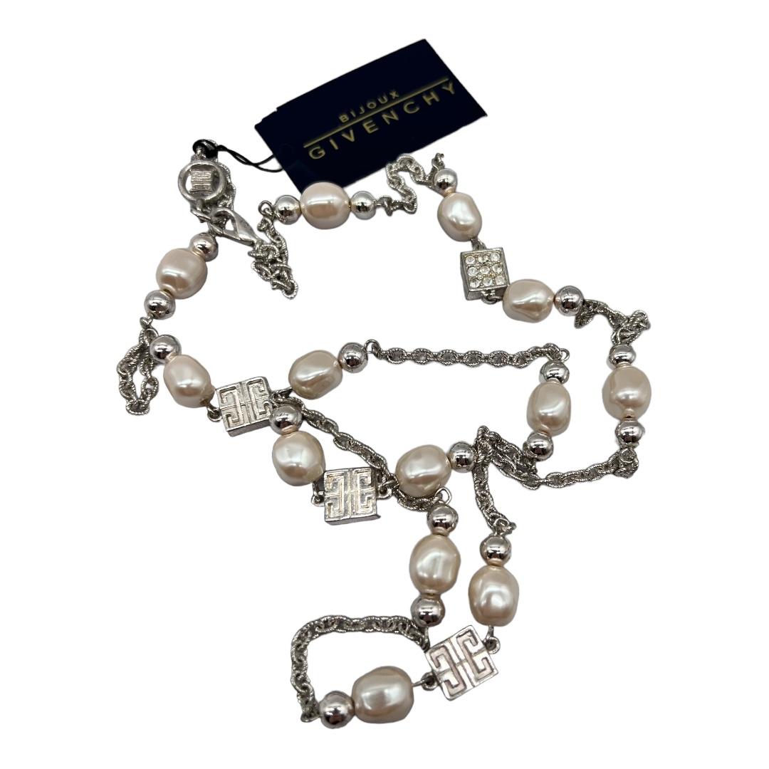 Givenchy faux pearl and rhinestone necklace