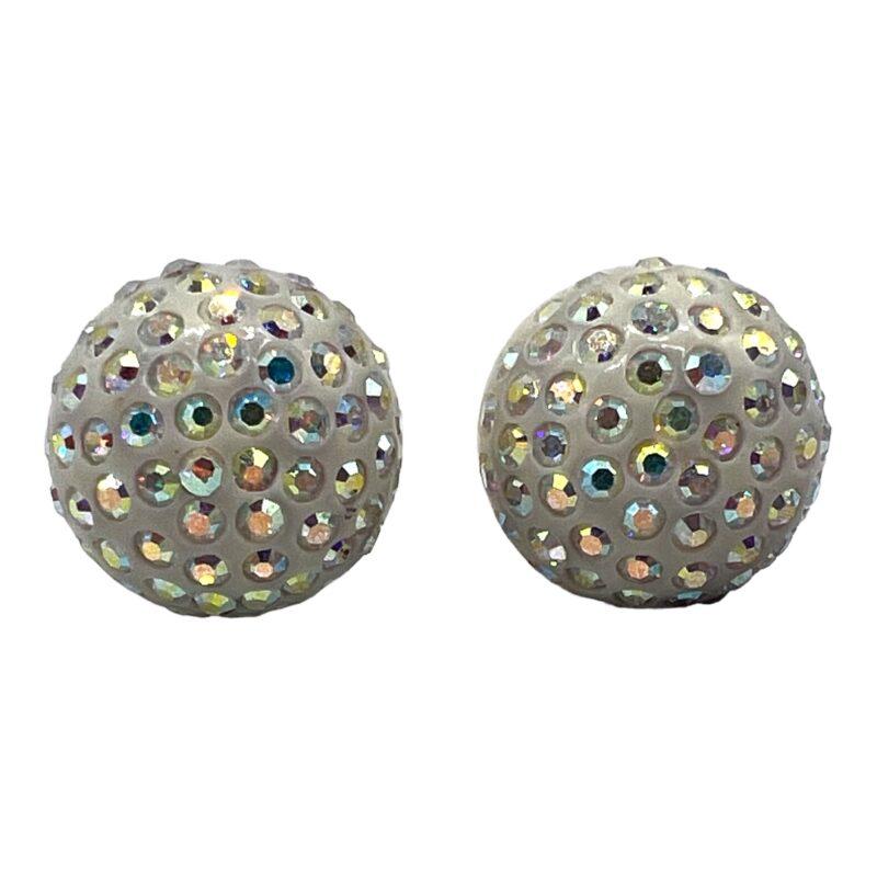 Weiss rhinestone Lucite earrings
