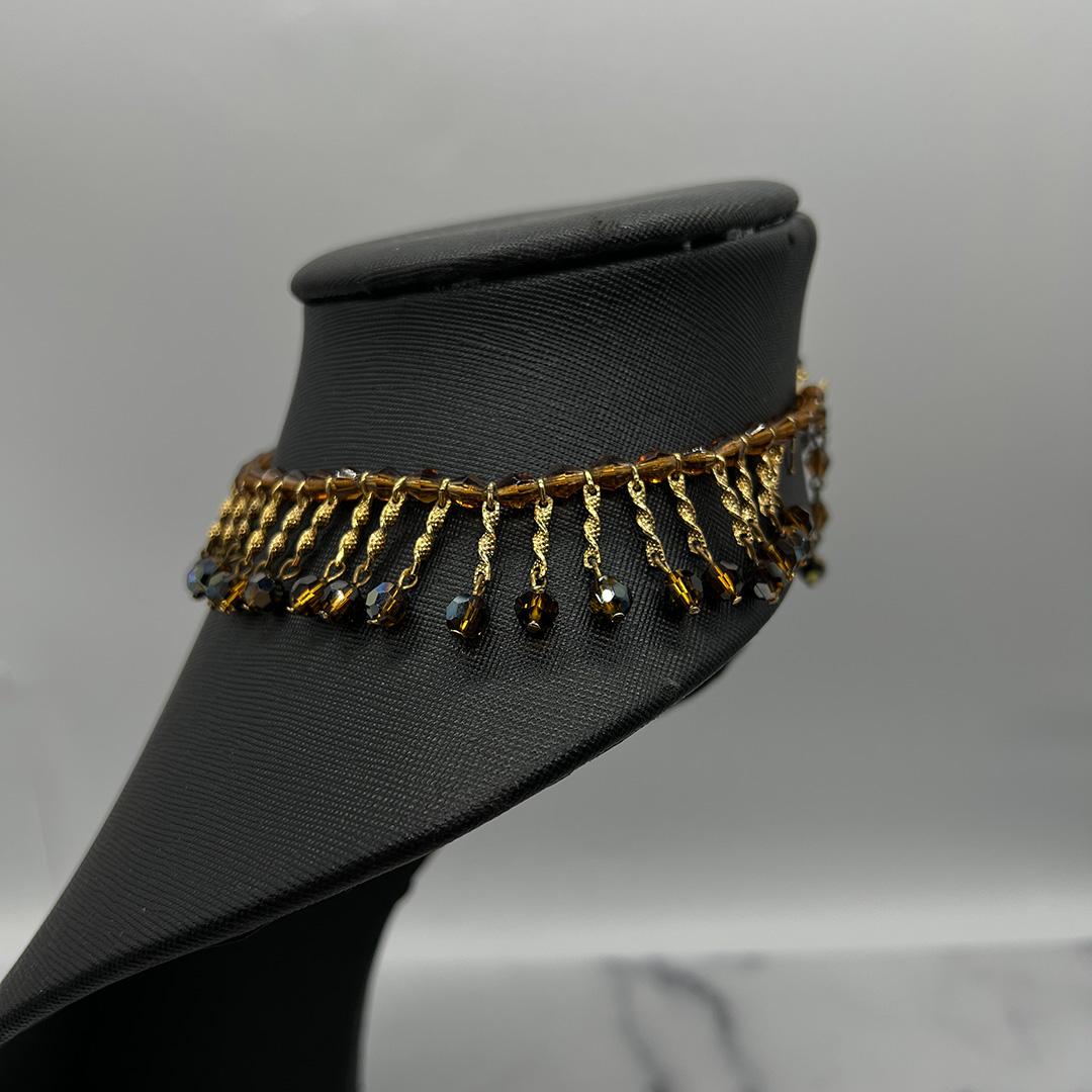 Trifari Bead Fringe Collar Necklace