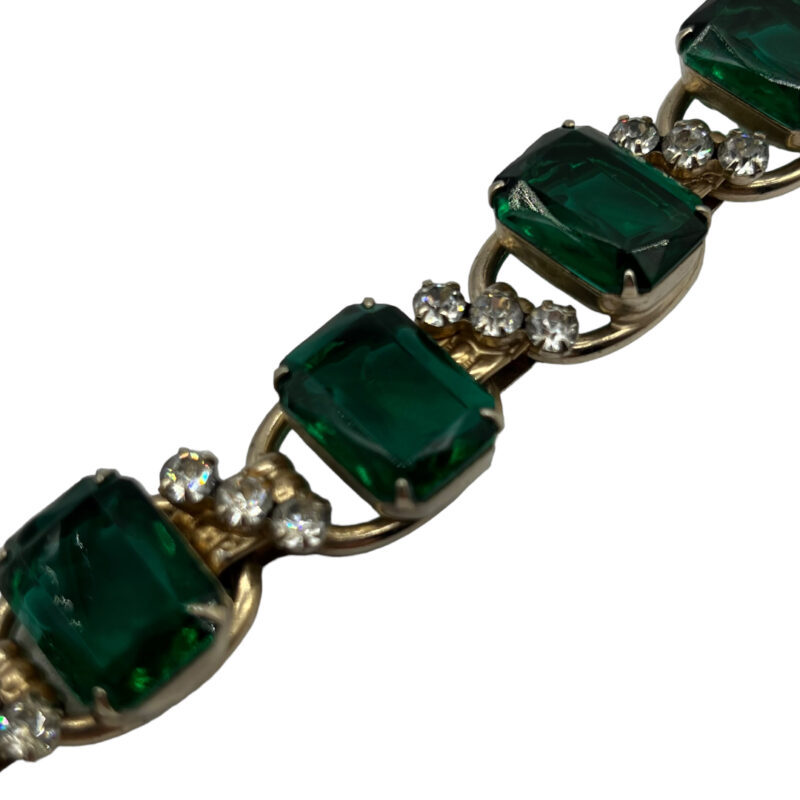 Juliana Emerald Colored Rhinestone Bracelet