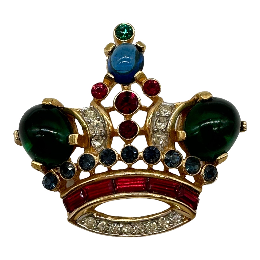 1940s Trifari Crown Pin