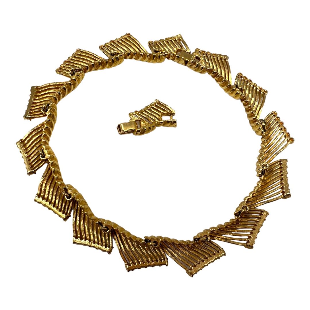 1950s Boucher Rhinestone Collar Necklace