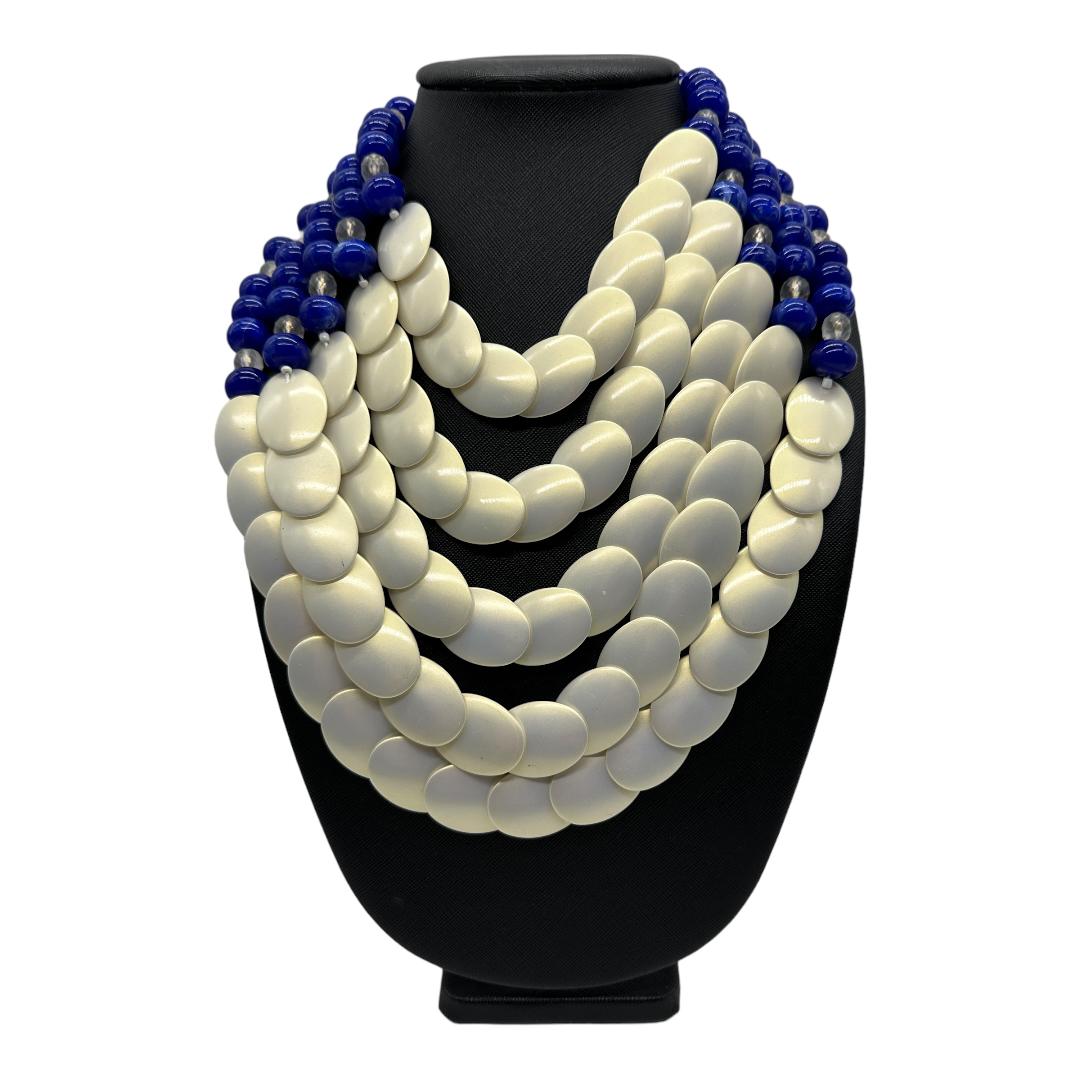 Contemporary Five-Strand Bib Necklace