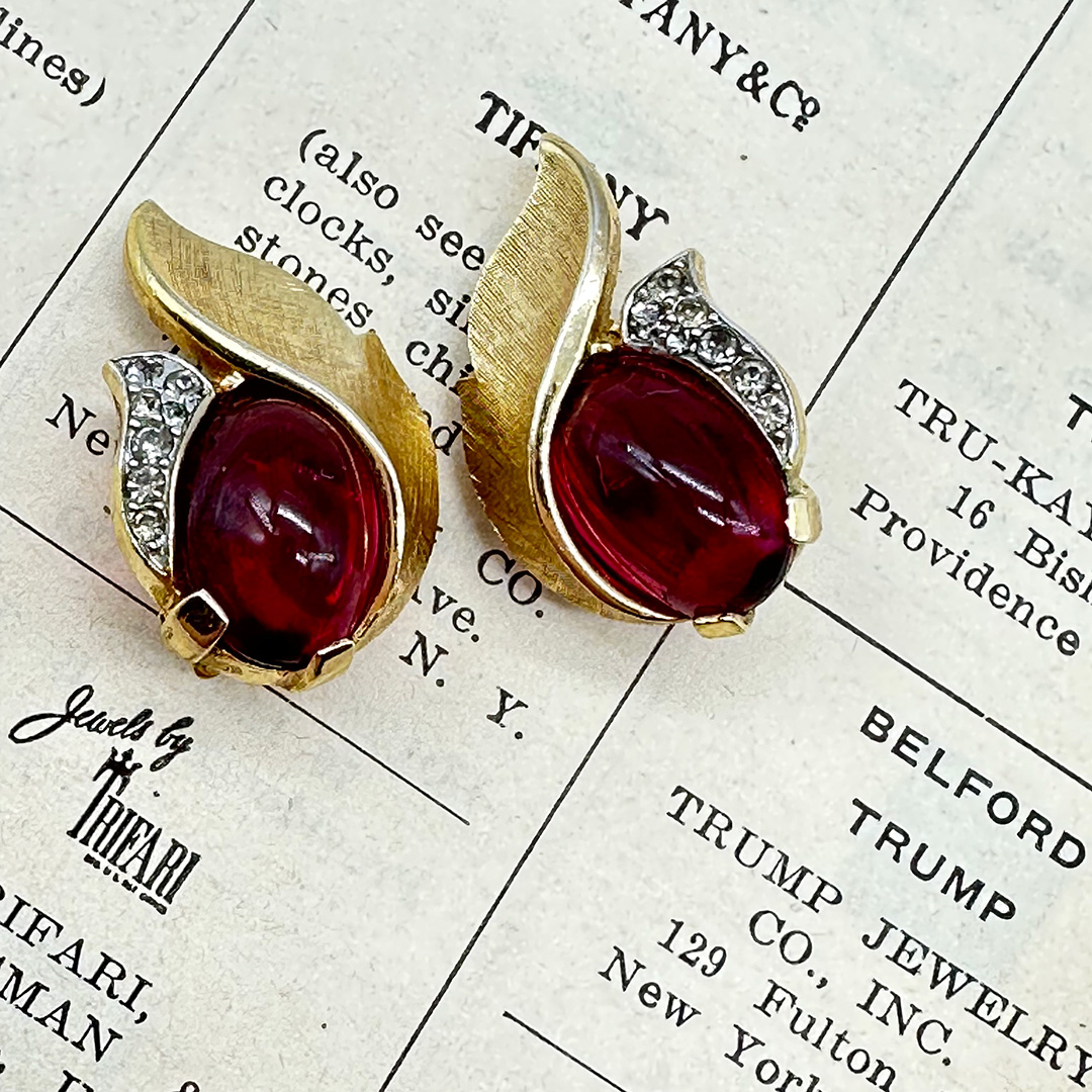 Trifari Jewels of India earrings