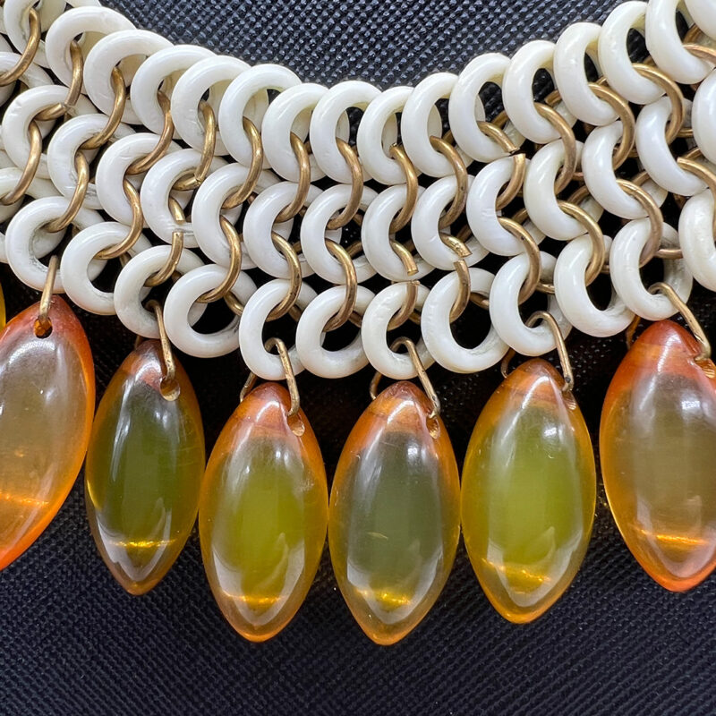 Vintage Bakelite Celluloid Chain Necklace