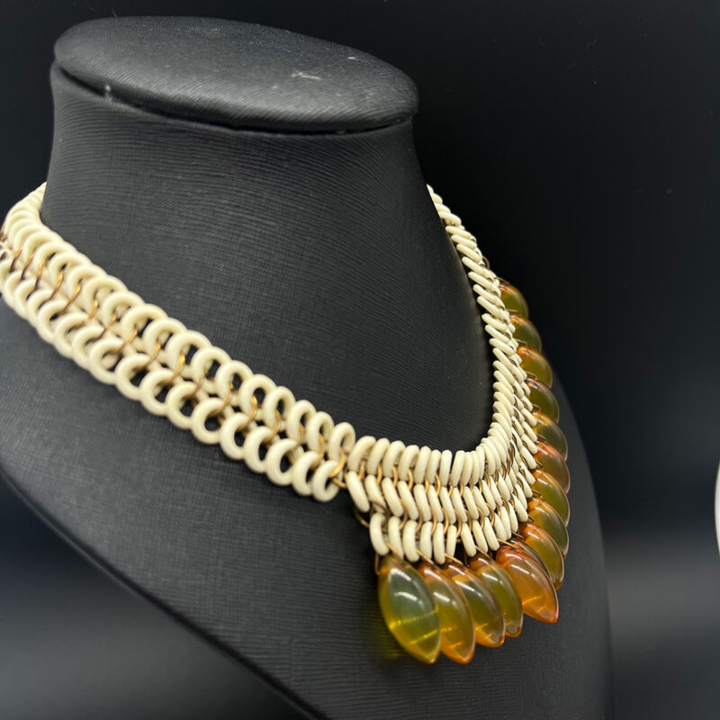 Vintage Bakelite Celluloid Chain Necklace
