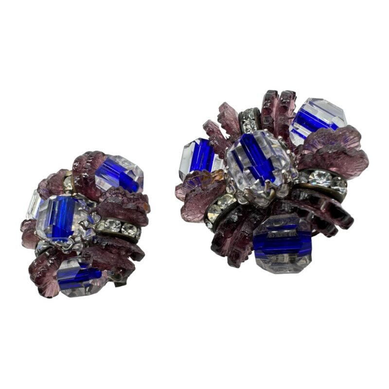 Beautiful art glass Hobe earrings.