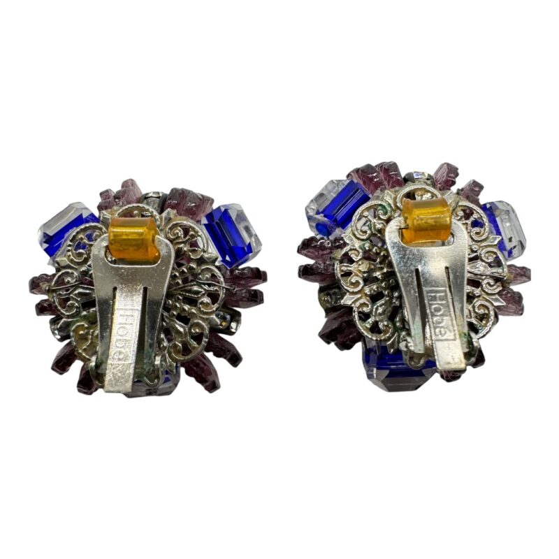 Beautiful art glass Hobe earrings.