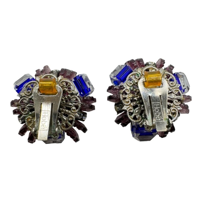 Beautiful art glass Hobe earrings.