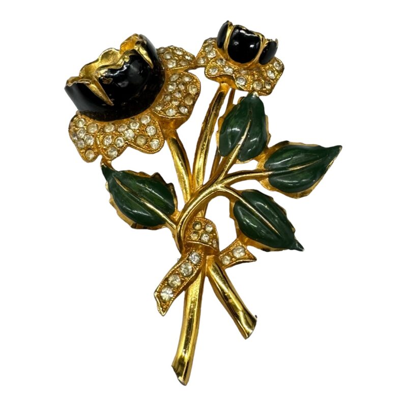 Vintage Coro flower trembler brooch.