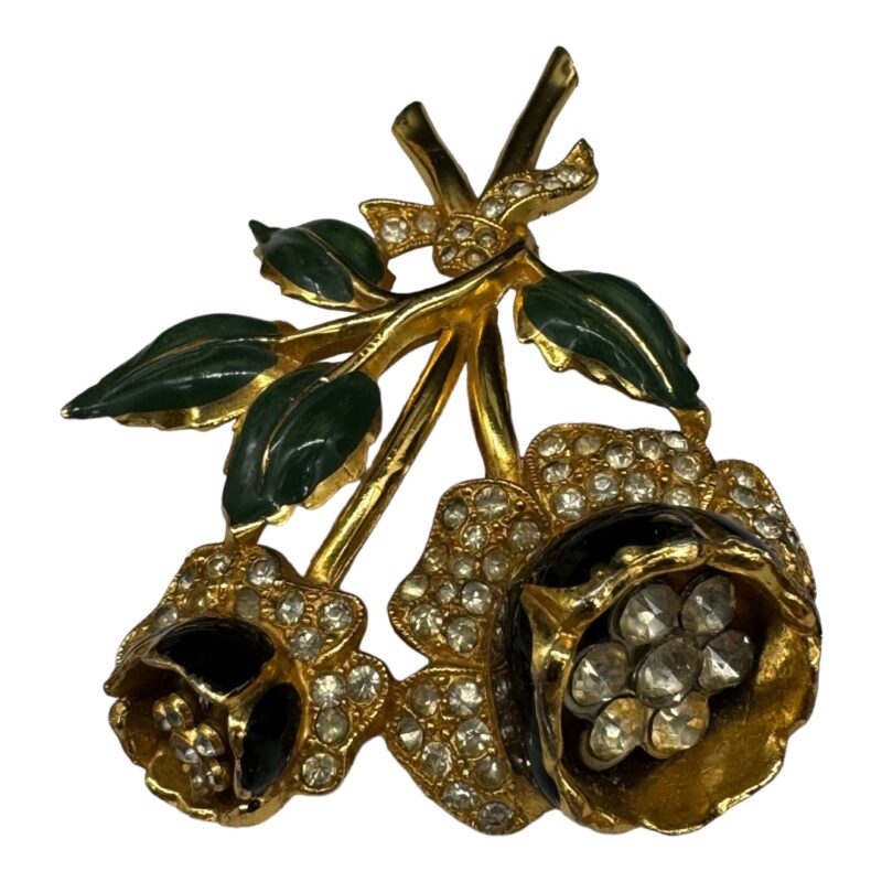 Vintage Coro flower trembler brooch.