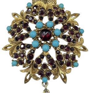 Huge Florenza Victorian Revival Brooch Fob - The Jewelry Stylist