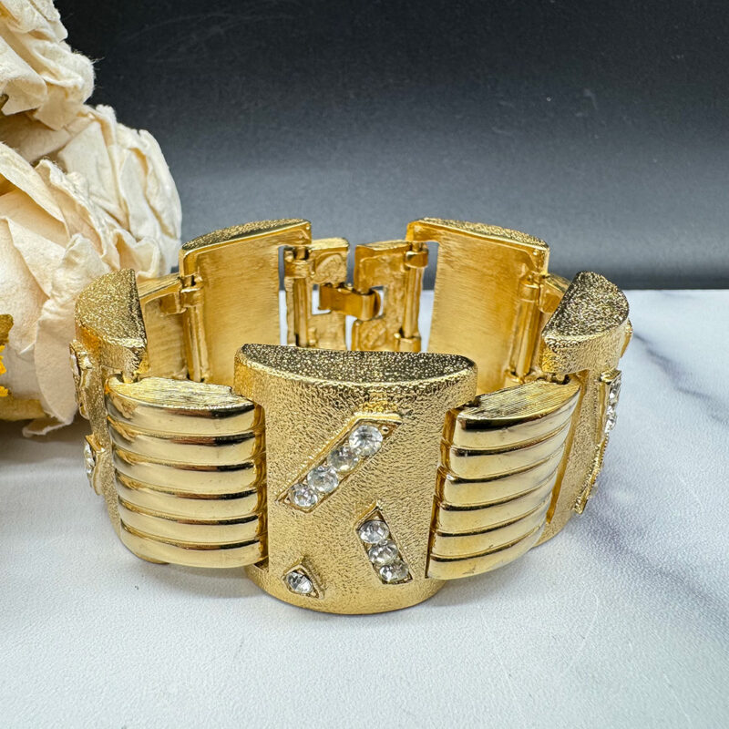 Deco Revival Trifari Rhinestone Bracelet