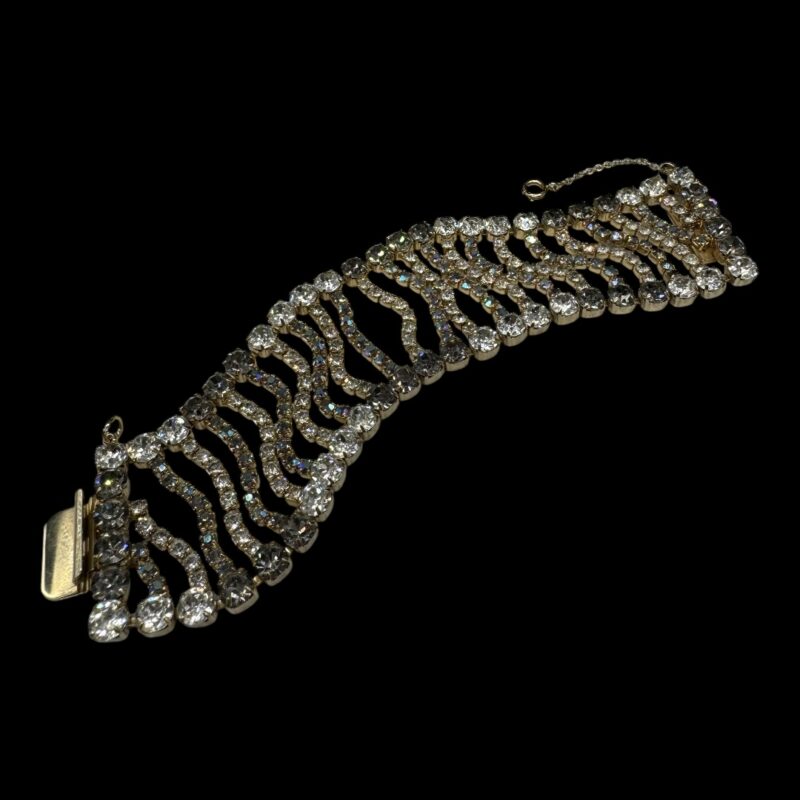 Gorgeous Hobe rhinestone bracelet.