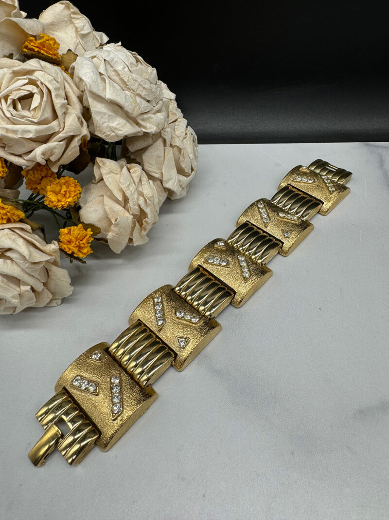 Deco Revival Trifari Rhinestone Bracelet