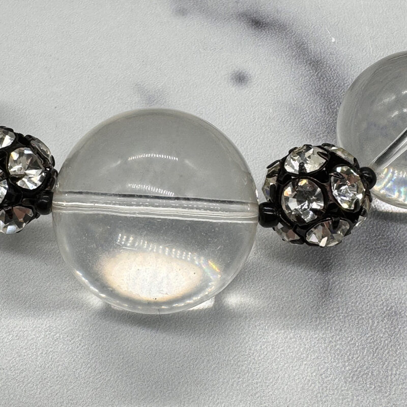 Vintage Lucite bead necklace with rondels.