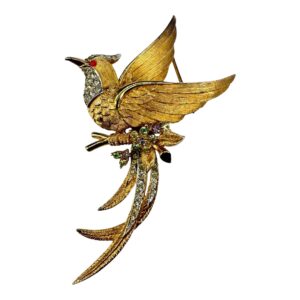 Vintage Boucher Bird of Paradise Rhinestone Brooch - The Jewelry