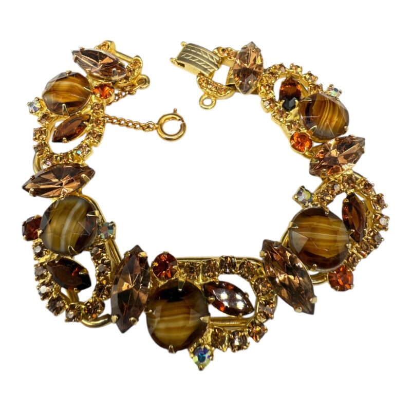 Juliana givre topaz-colored rhinestone bracelet.