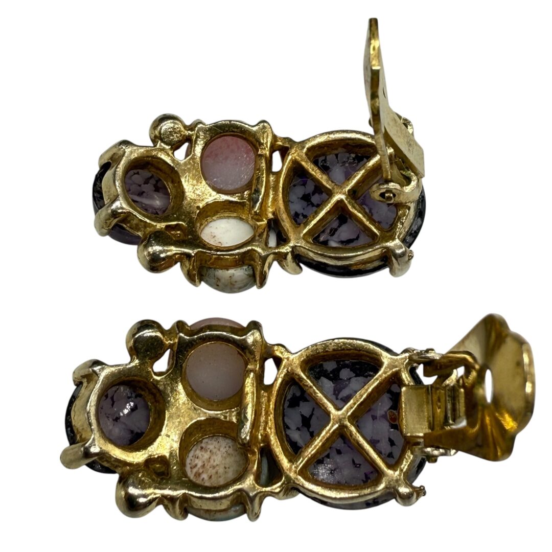 Gorgeous 1950s gum drop high-domed cabochon