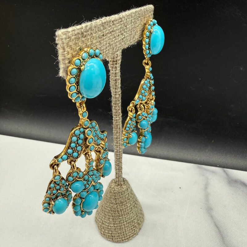 Gorgeous KJL girandole statement earrings.