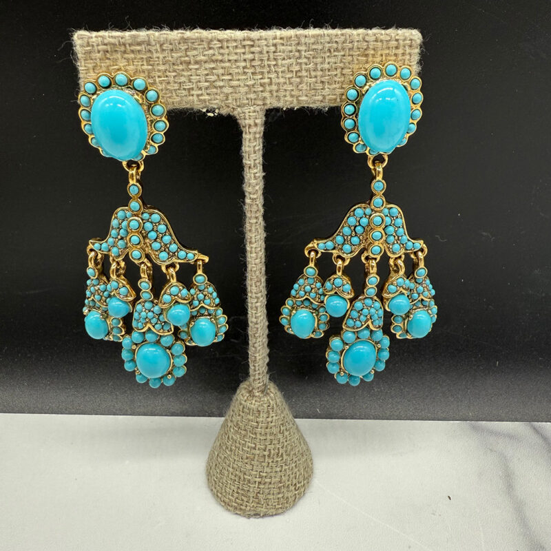 Gorgeous KJL girandole statement earrings.