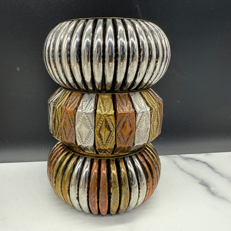 Vintage Boho-style bangle lot.