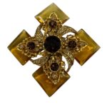 Vintage Graziano glass rhinestone brooch.