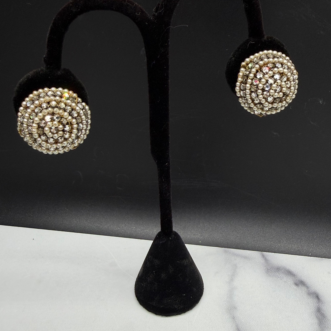 Miriam Haskell button earrings.