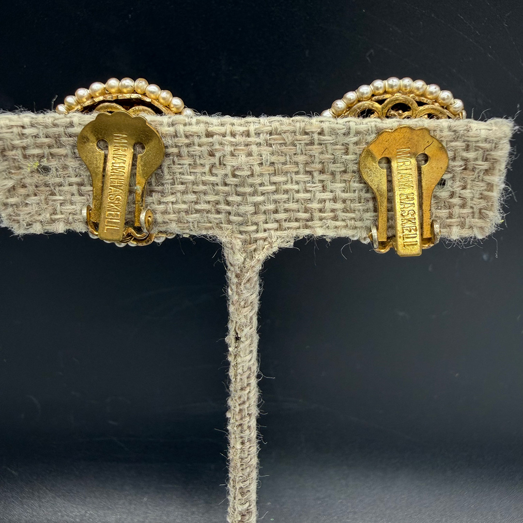 Miriam Haskell button earrings.